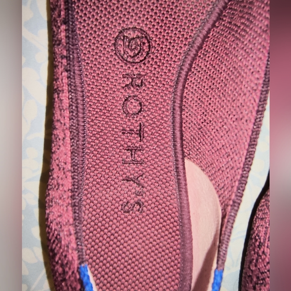 Rothy’s Limited Edition Rare Fig Python Print Point Flats Slip On Purple Size 8W - Picture 11 of 11